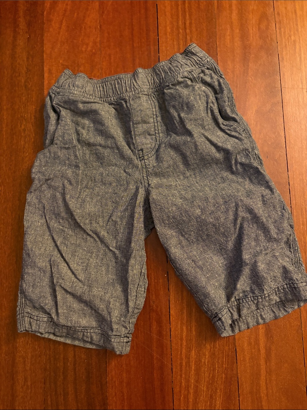 Tea Collection Kids Chambray Elastic Waist Shorts - Blue